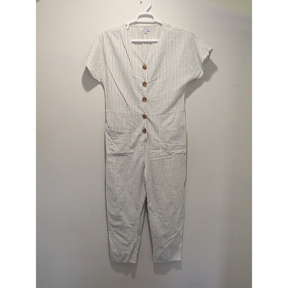 Lettie Boutique Pants - Lettie Boutique Striped Jumpsuit Size Large